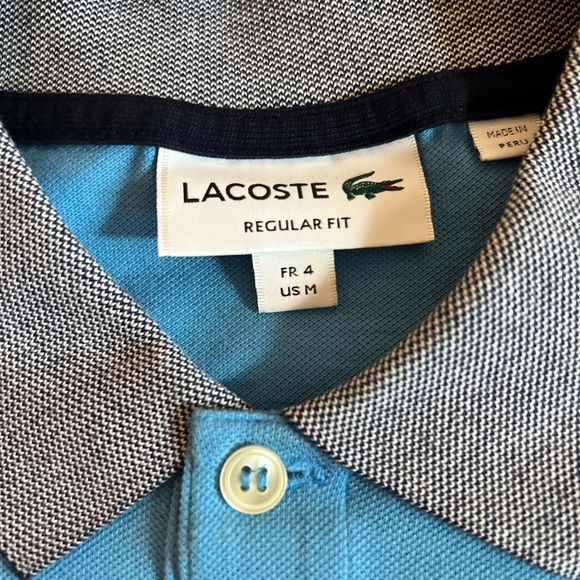 Lacoste contrast neck Cotten polo shirt - Picture 2 of 2